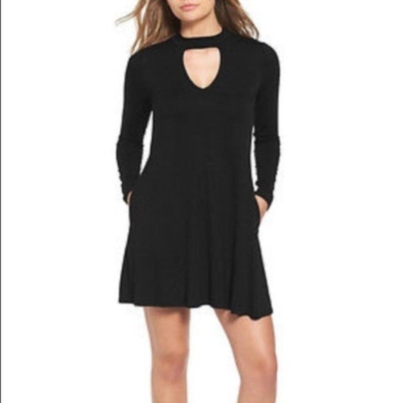 NWOT Socialite Mock Neck Knit Shift Dress XS - Picture 1 of 4